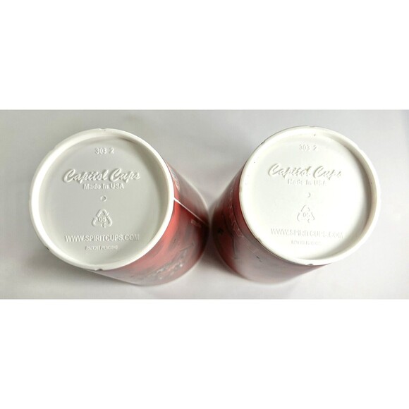 Wisconsin Badgers Holographic Cups 3-D Capital Cups Made In USA Set Of 2 - Picture 9 of 10